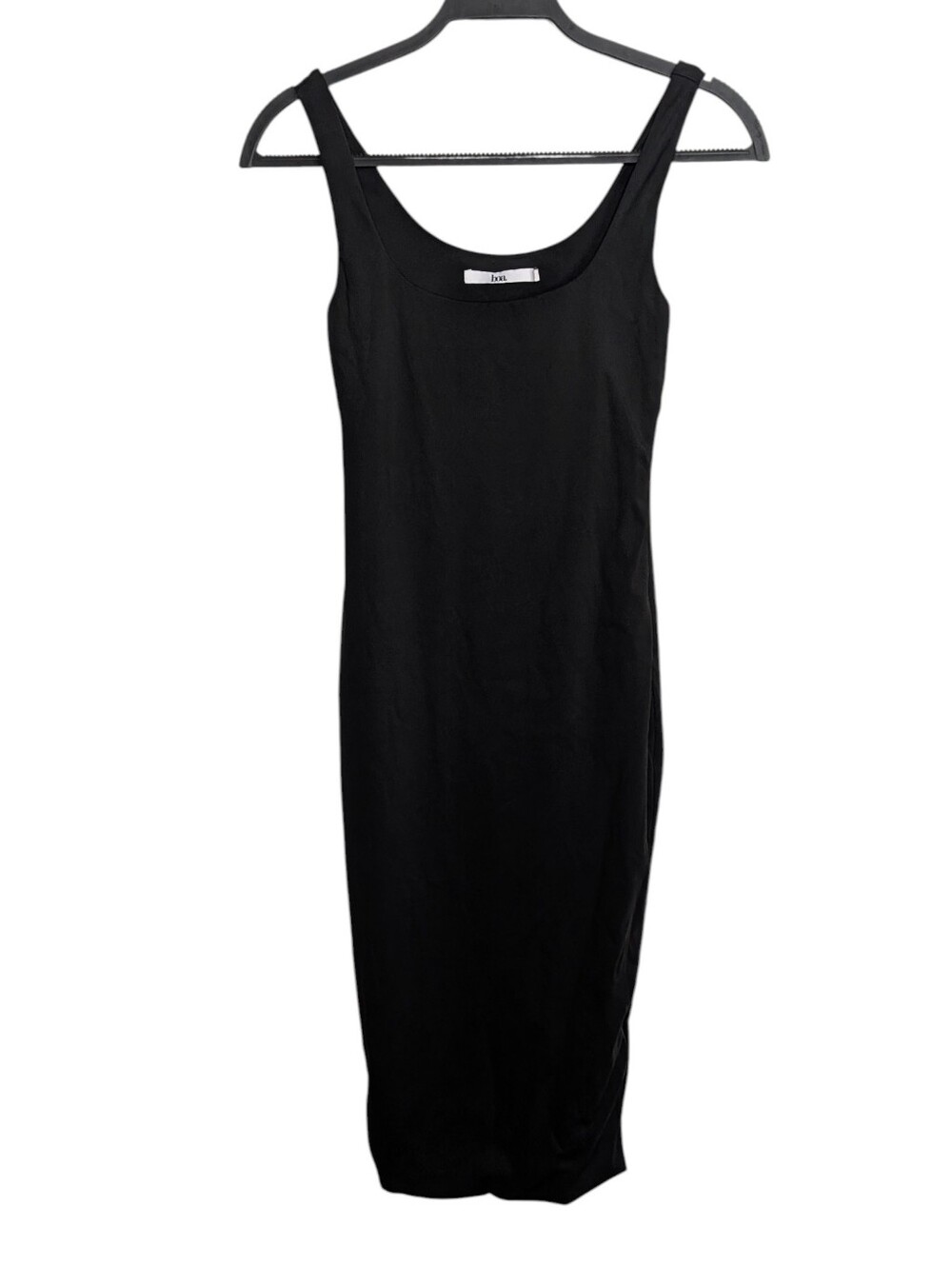 Because Of Alice boa. Black Scoop Neck Bodycon Stretchy Party Dress Size Small